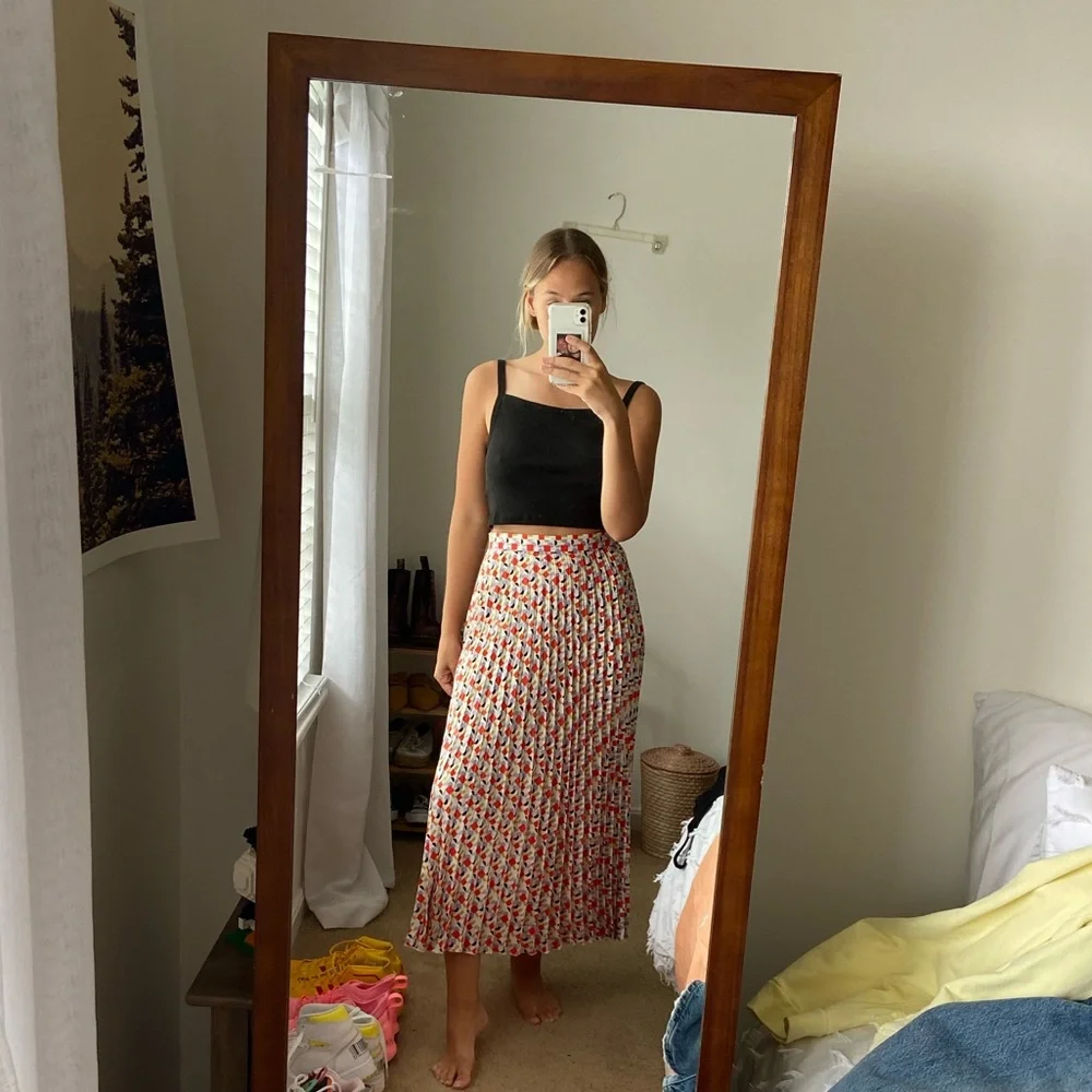 Zara geometric multicolored print skirt Size M - Picture 3 of 5